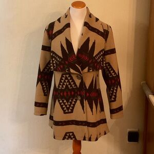 MontanaCo Aztec print coat. Size M